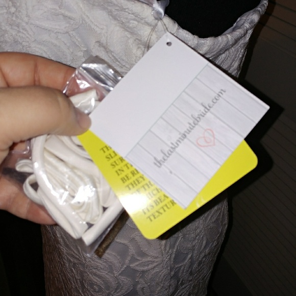 NWT! Strapless Ivory Lace Wedding Gown - Picture 6 of 9